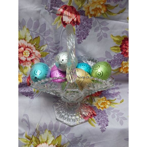 EAPG elegant glass Basket by US Glass Co in 1900's Regal Pattern Easter - Picture 5 of 6